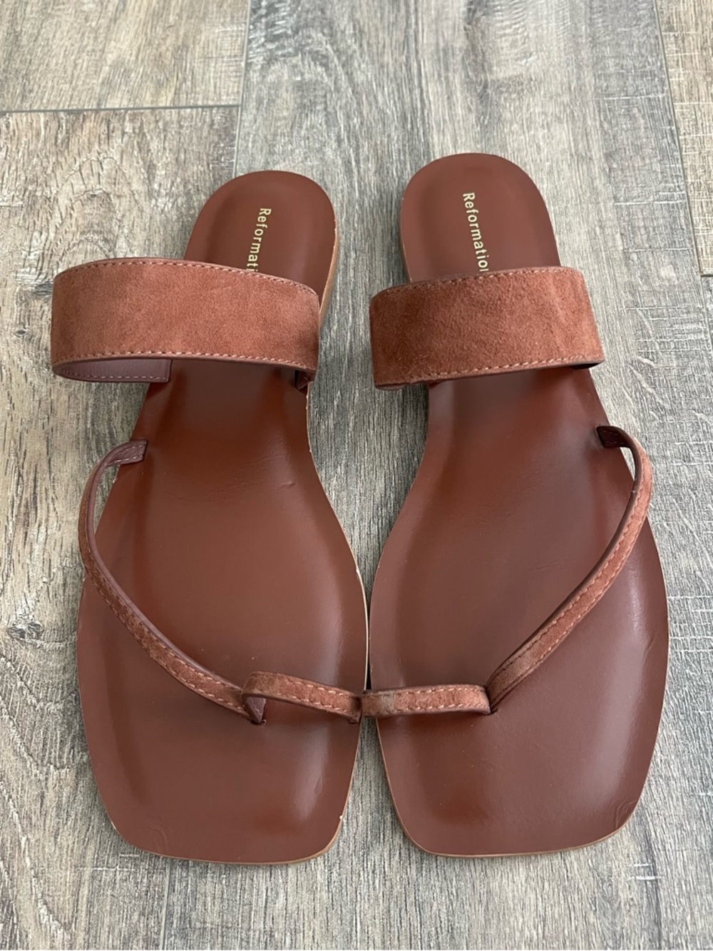 New Reformation Sawyer Toe Loop Slide Sandal size 9.5 - Picture 2 of 9